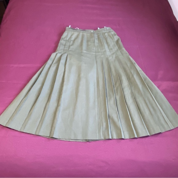 Chic Olive A-Line Skirt - Picture 1 of 7